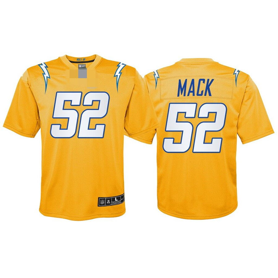 Men's Los Angeles Chargers #52 Khalil Mack Gold Vapor Untouchable Limited Stitched Jersey Men's Los Angeles Chargers #52 Khalil Mack Gold Vapor Untouchable Limited Stitched Jersey
